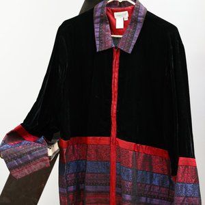 Dope Japanese-Influence Black Suede Smoking Jacket
